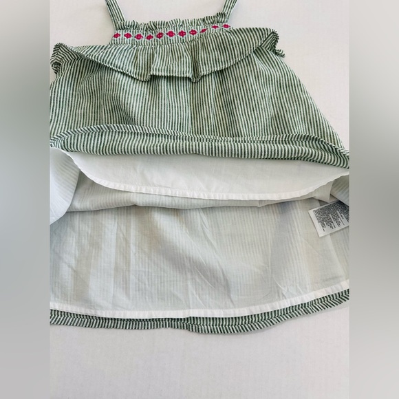 Janie & Jack Baby Striped Linen Sundress in Color Meadow Stripe 18 to 24 mns - Picture 9 of 9